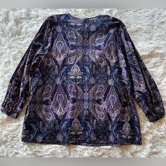 Lane Bryant | Paisley Long Sleeve Blouse - Picture 7 of 8